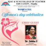 Women’s day celebration 2025 -March 10th at SUM Auditorium- Inaugurated by Dr.Shobha S