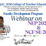 Faculty development Program- on NEP 2020 and NCF SE 2023 -Webinar