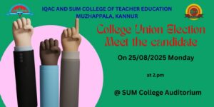 Meet the candidate 25/08/2025- College Union Election 2025
